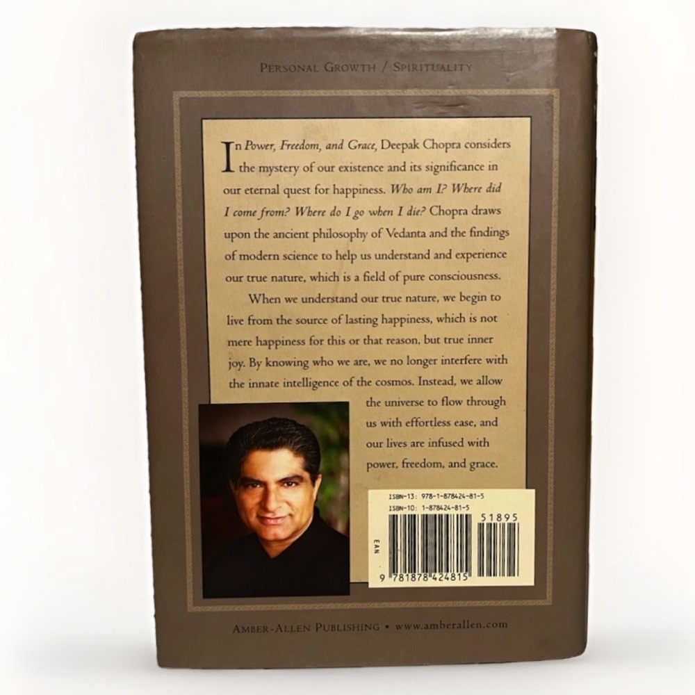Power Freedom and Grace Hardcover Book Deepak Chopra Spirituality Non-Fiction - Picture 4 of 8
